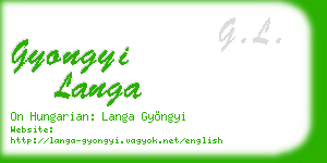 gyongyi langa business card