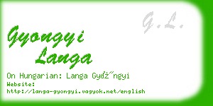 gyongyi langa business card